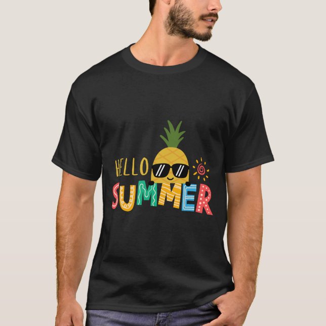 T-shirt mignon Hello Sunshine, t-shirt d'été, t-sh (Front)