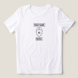 T-shirt Modern Customizable Registered Nurse Tri-Blend Shirt