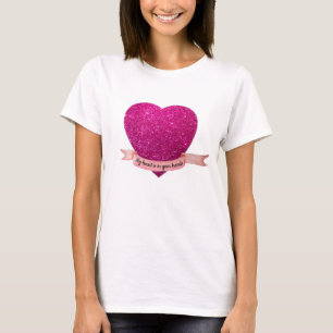 T-shirt My Heart is in your hands Pink Heart