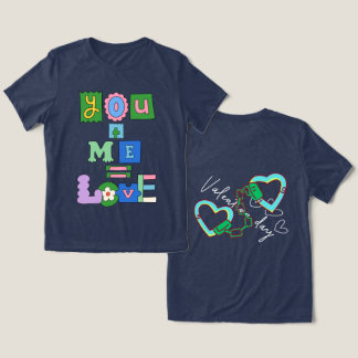 T-Shirt navy valentine's day for gift Tri-Blend Shirt