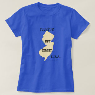 T-shirt - New Jersey Map with City