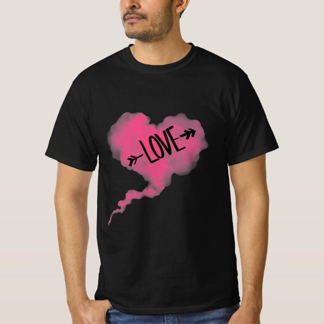 T-shirt Nuage rose cœur  (Front)