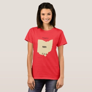 T-shirt - Ohio Map with City