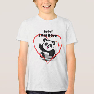 T-shirt panda logo design Tri-Blend shirt