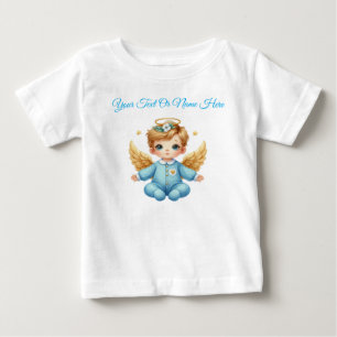 T-Shirt-Personalised BlueChristmas Baby Jersey T-Shirt