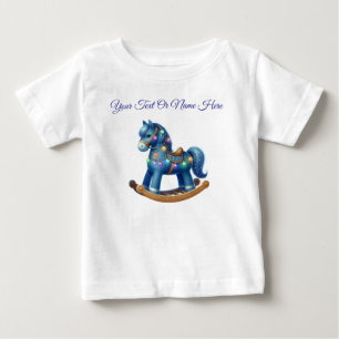 T-Shirt-Personalised Pink Christmas Baby Jersey T-Shirt