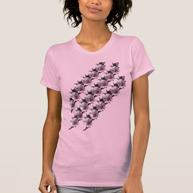 T-Shirt - Plum Blossoms on Diagonal (Front)