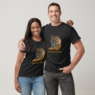 T-Shirt "Power Has No Limits" with Tiger – Unisex