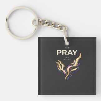 T-Shirt PRAY IN SPIRIT – Abstract Energy Faith  Key Ring