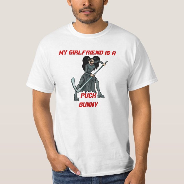 T-shirt Puck Bunny Shirt fans shirts tees w/ stick (Front)