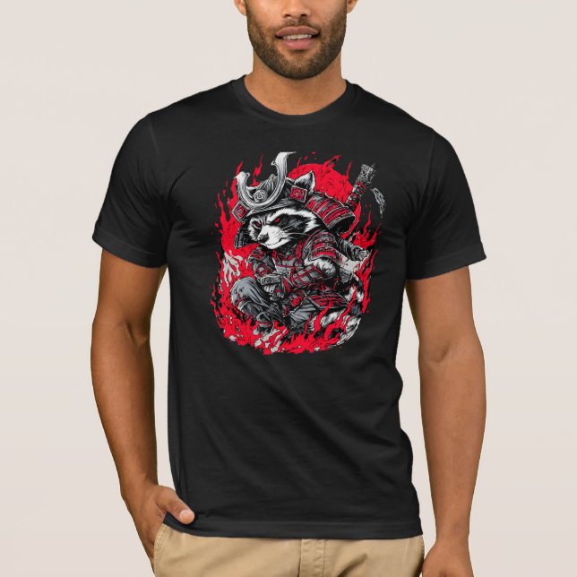 T-Shirt Racoon Samurai rebellion78  (Front)