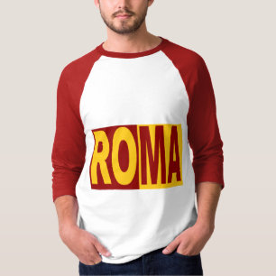 T-shirt raglan blanc rouge ROMA