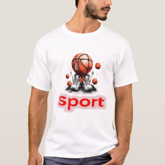 T-Shirt Red and white logo for Fantasy Sports Spot