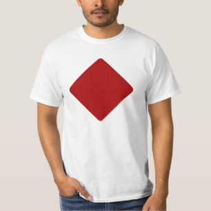 T-Shirt, Red Diamond, Playing Card Symbol T-Shirt