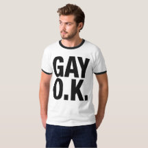 T-shirt Ringer, Gay OK