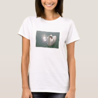 T-shirt romantischer Schwan