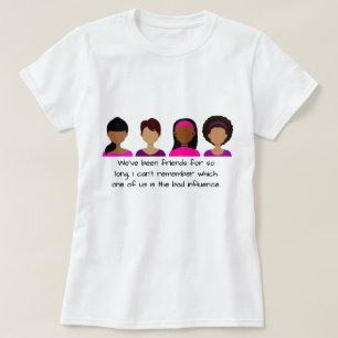 T-Shirt S M L XL Girlfriends Quote Pink Purple
