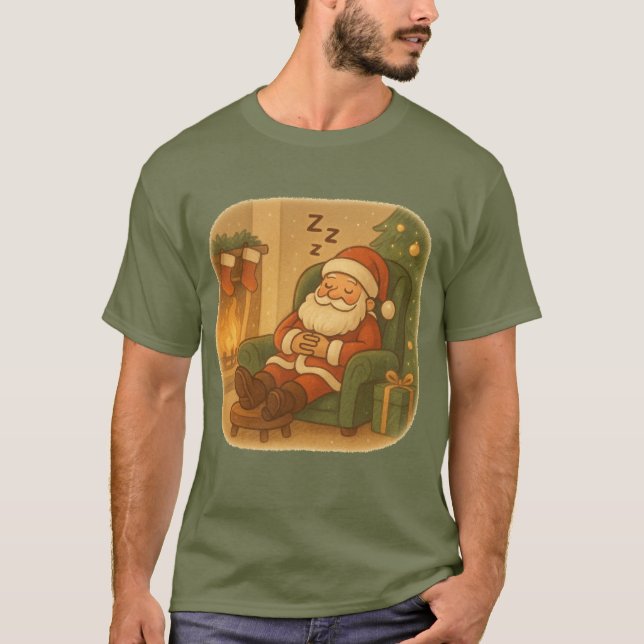 T-Shirt Santa's Cosy Christmas Nap (Front)