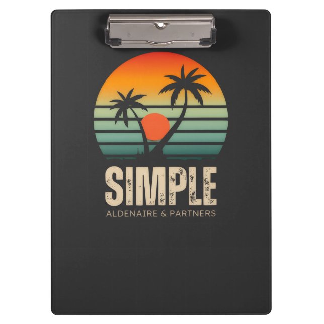 T-shirt Simple Sunset - Tropical vibes design Clipboard (Front)