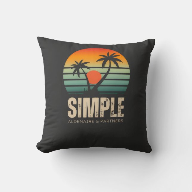 T-shirt Simple Sunset - Tropical vibes design Cushion (Front)