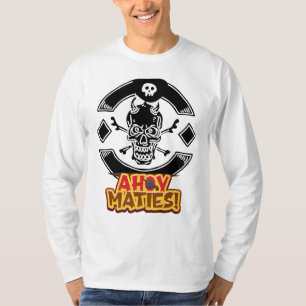 T-shirt skull with crossbones logo design