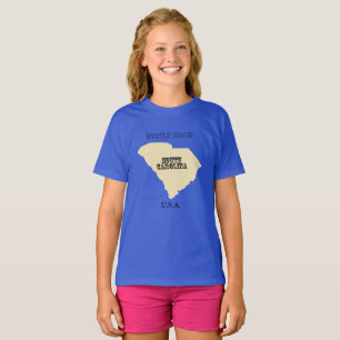 T-shirt - South Carolina Map with City