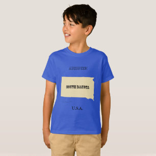 T-shirt - South Dakota Map with City