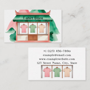 T-shirt store business card