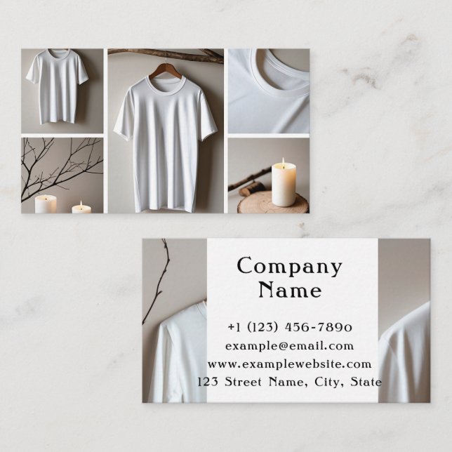 T-shirt store business card (Front/Back)