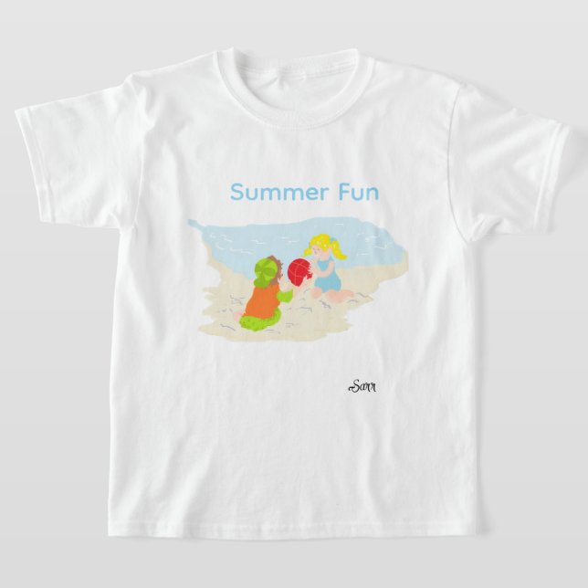 T-Shirt :  Summer Fun . (Laydown)