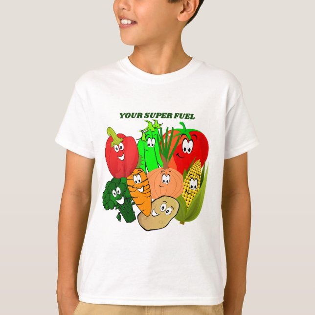 T-Shirt Superheroes  Vegetables , your super fuel (Front)
