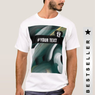 T-Shirt Trend Abstract Art Black White Green