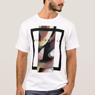T-Shirt Trend Abstract Art Black White Powdery