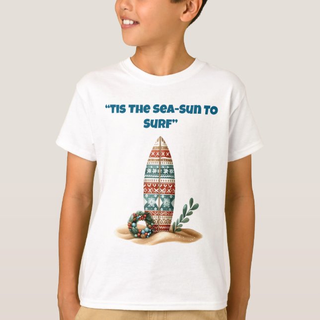 T-Shirt-Tropical Christmas Family T Shirt (Front)