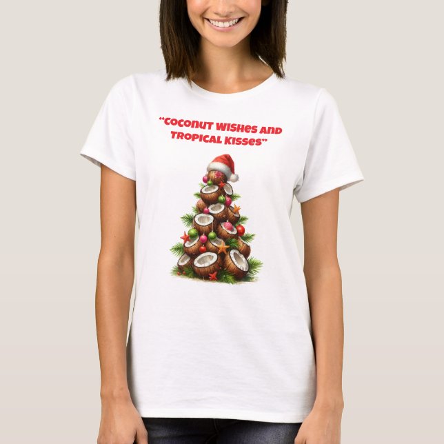 T-Shirt-Tropical Christmas Family T Shirts (Front)