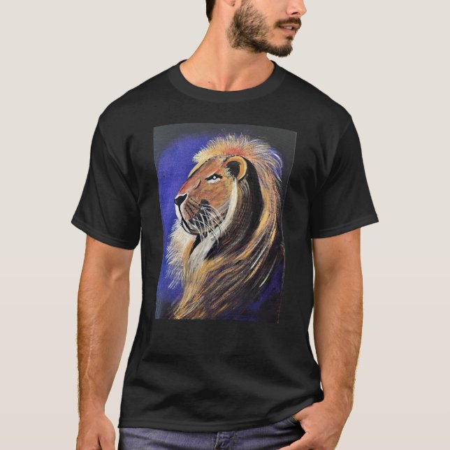 T-Shirt Unisex Black and Other Colours Lion's Head (Front)
