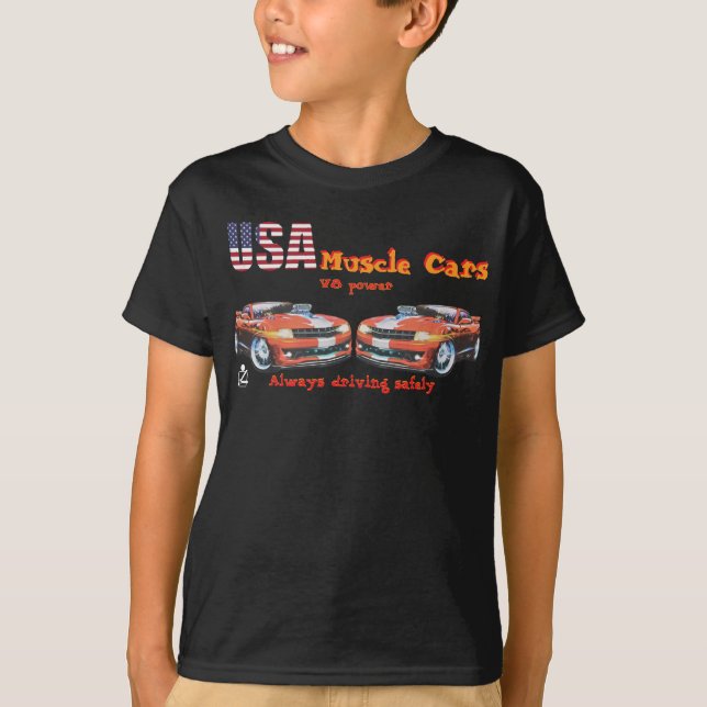 T-Shirt USA muscle cars (Front)