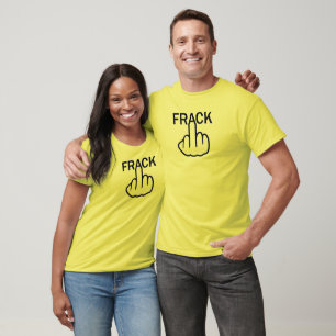 T-Shirt V-Neck Stop Fracking