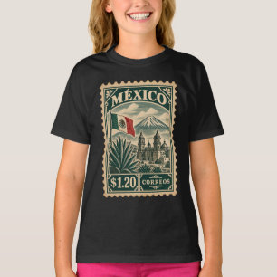 T-Shirt: Vintage Mexican Postal Stamp T-Shirt