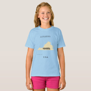 T-shirt - Virginia Map with City