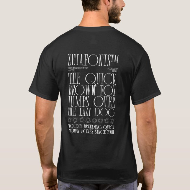 T-Shirt (W) - Zetafonts Pangram (Back)