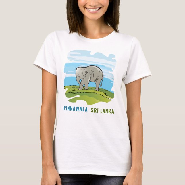 T-shirt with a baby elephant illustration (Front)