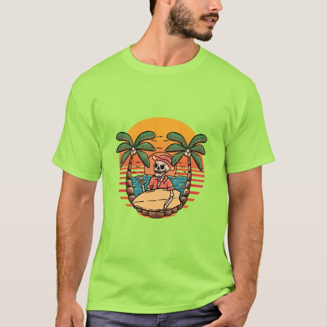 T-shirt with a skeleton print (Front)