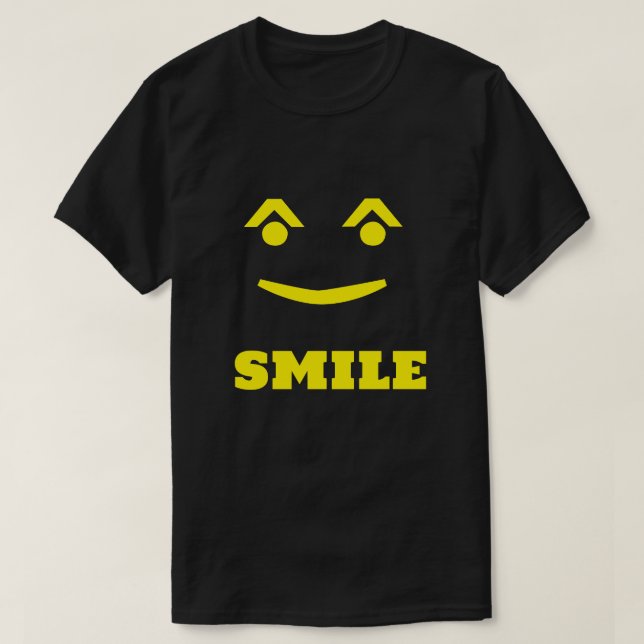 T-Shirt with a Smiley Face Emoji (Design Front)