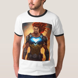 T shirt  with  a superhero design