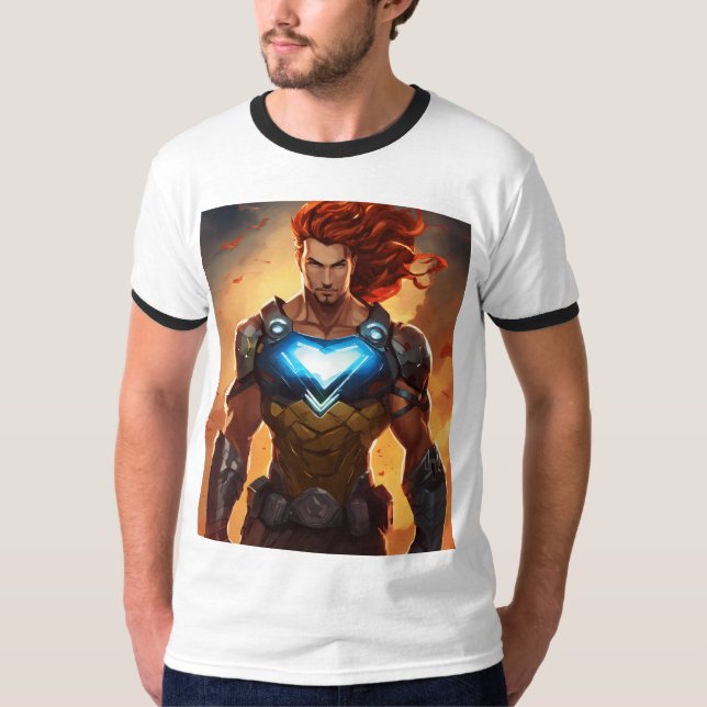 T shirt  with  a superhero design (Front)