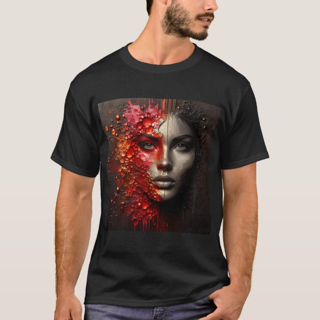 T-shirt With An Art Expression -43 (Front)