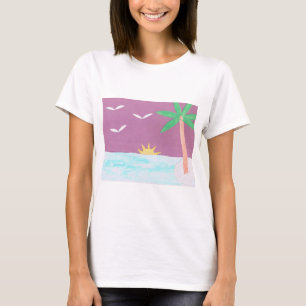T-Shirt with an Island Scene