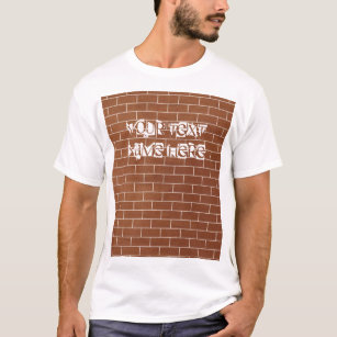 T-Shirt with Brisk Wall Design with Custom Text