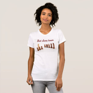 T-shirt with chess figures and text